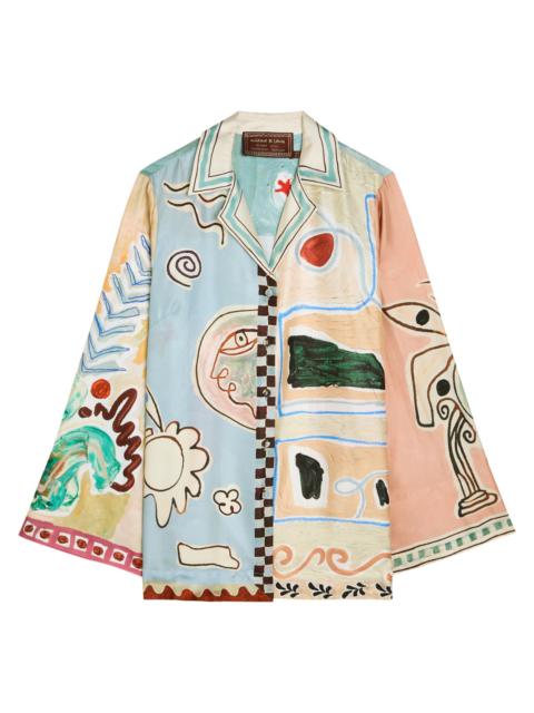 ALÉMAIS Alemais Michelle Printed Silk Shirt
