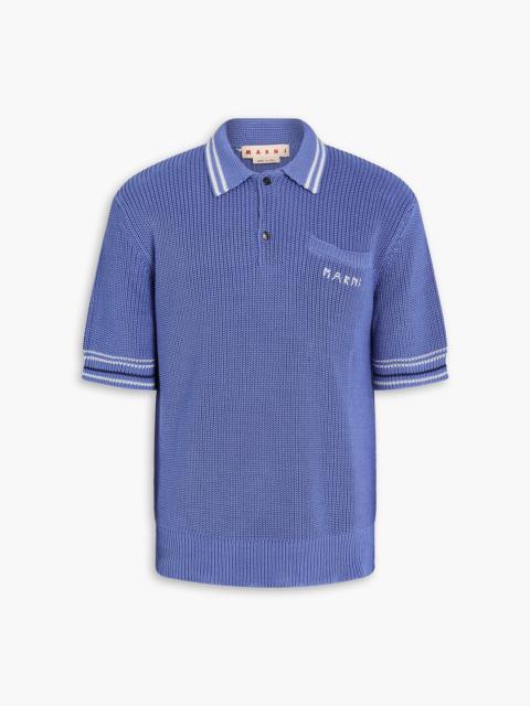 Marni Ribbed cotton polo shirt