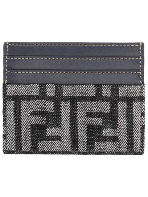 FENDI BAGUETTE CARD HOLDER WITH FF TEXTURE