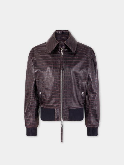 rabanne LEATHER BOMBER JACKET