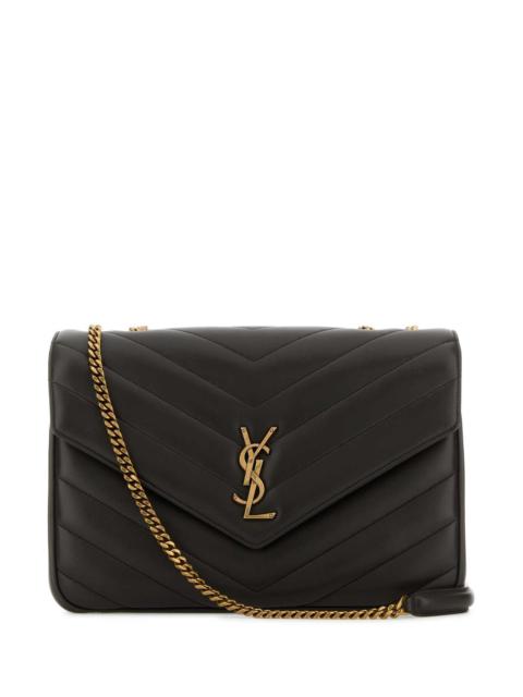 SAINT LAURENT Saint Laurent Women Dark Brown Leather Large Lou Lou Shoulder Bag