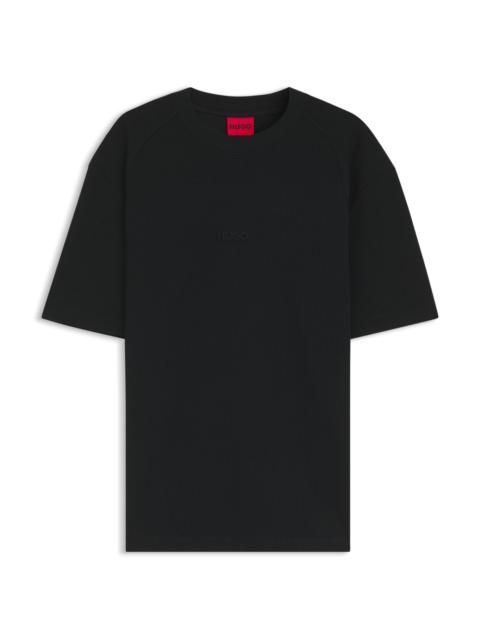 HUGO WAFFLE-STRUCTURED T-SHIRT IN COTTON