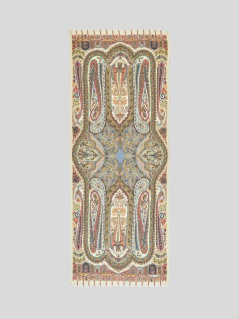 Etro PRINTED SILK AND CASHMERE SCARF