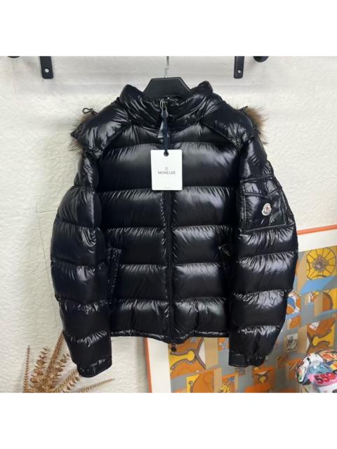 Moncler Moncler Maya Fur Black Glossy Down Jacket