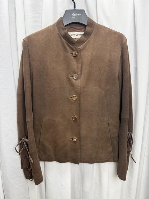 ISSEY MIYAKE Issey Miyake belted lambskin jacket