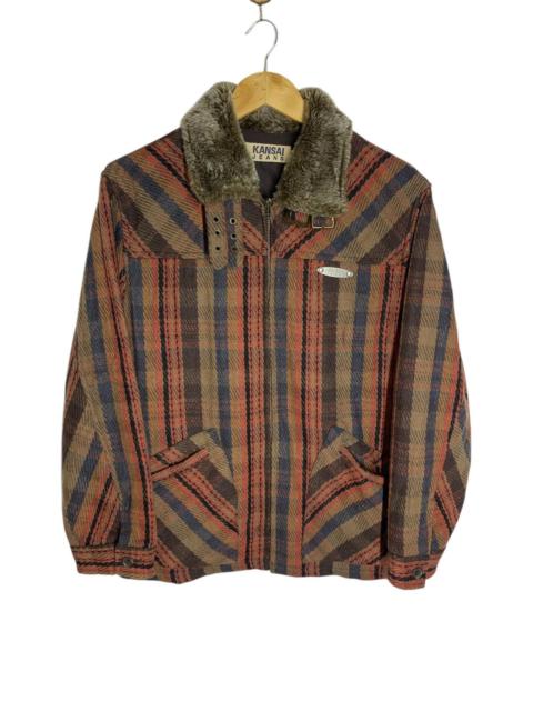 Japanese Brand - Vintage KANSAI JEANS Wool American Casual Jacket