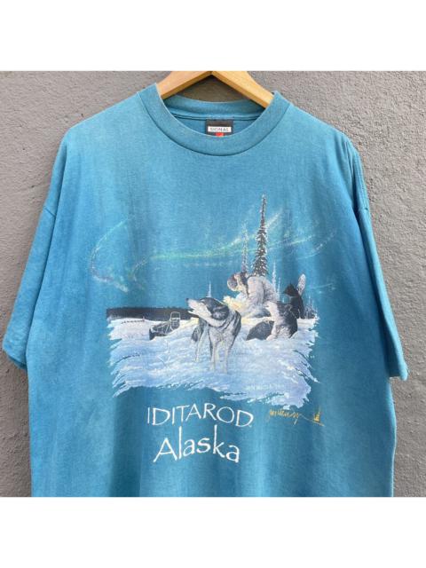 Other Designers Thrashed Faded Vintage 90s Iditarod Alaska Single Stitch Tee
