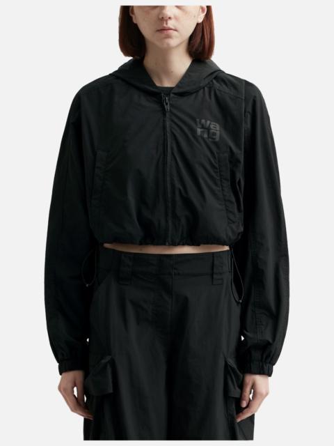 alexanderwang.t HOODED CROPPED ZIP JACKET