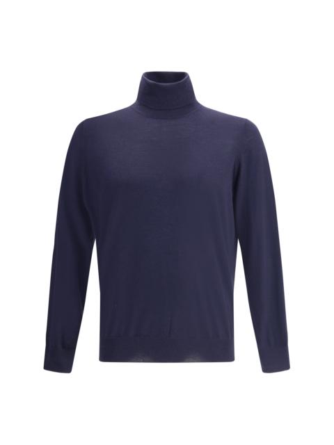 Brunello Cucinelli Brunello Cucinelli Wool Turtleneck Sweater Navy Men