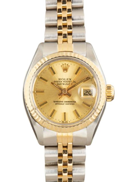 ROLEX Ladies Champagne Dial Rolex Datejust 6917 Steel & Yellow Gold