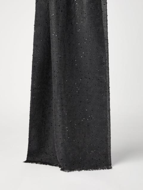 Brunello Cucinelli Cashmere and silk diamond yarn scarf