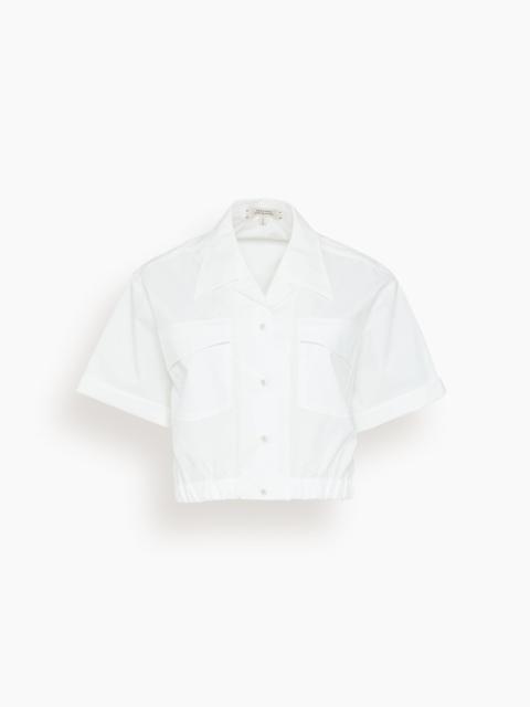 DOROTHEE SCHUMACHER Poplin Power Blouse in Pure White