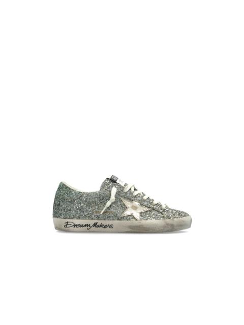 Golden Goose GOLDEN GOOSE Super Star Women's Platinum/Silver Glitter Snea