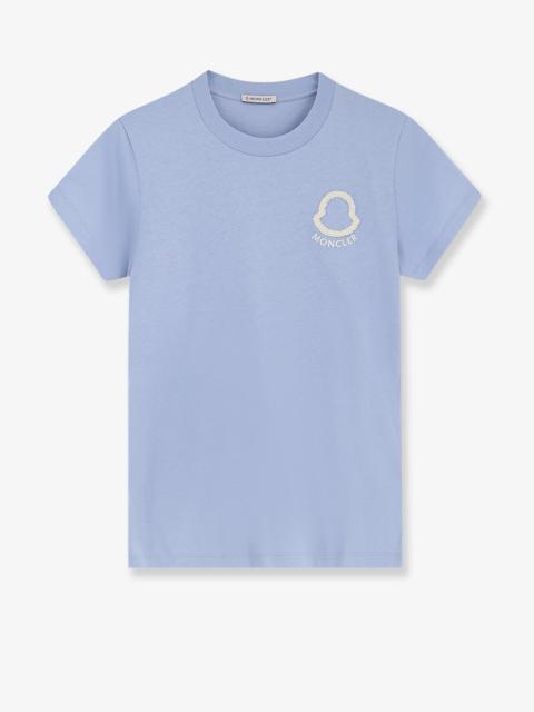 Moncler Moncler Cotton T-Shirt With Flocked Logo On The Front