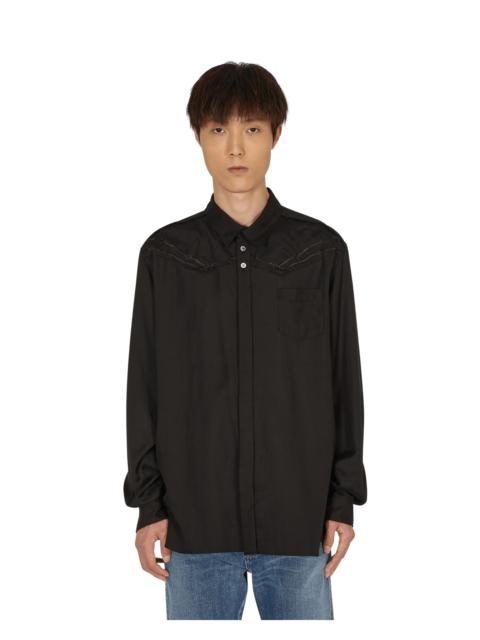 UNDERCOVER Barbed Wire Embroidered Shirt Black
