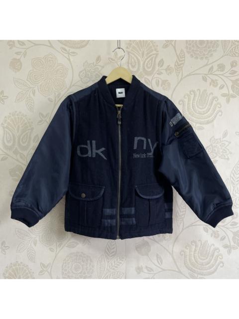 Other Designers DKNY × Vintage - DKNY USA Two Ways Bomber Wool Jacket