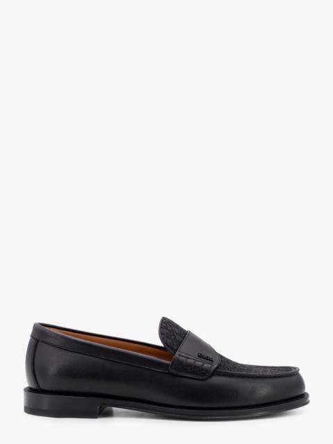 Dior Dior Men Leather Loafer With Dior Oblique Canvas Motif