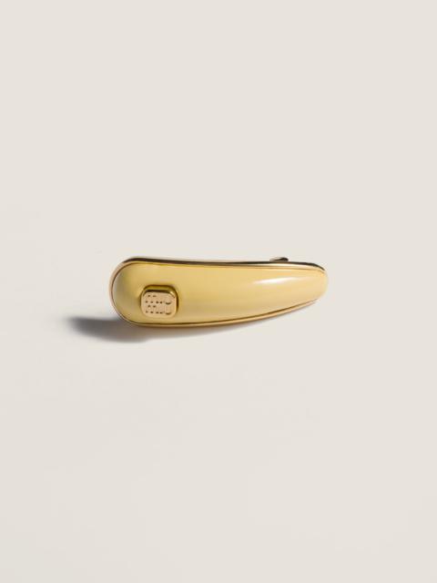 Miu Miu Patent leather hair clip