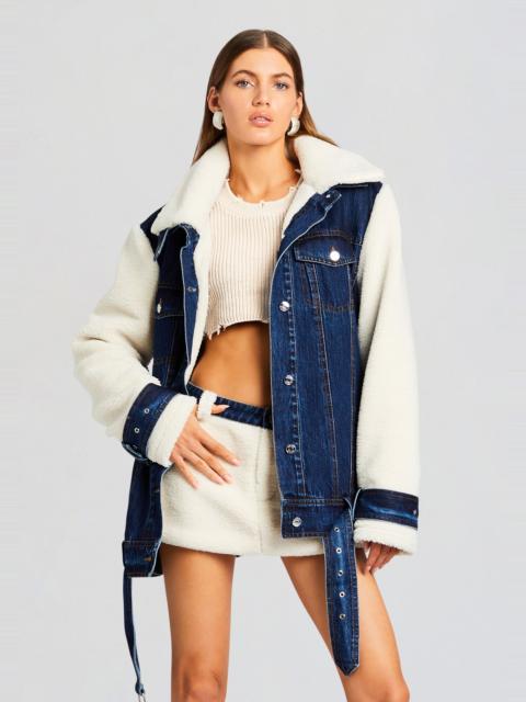 RETROFÊTE MINK TEDDY DENIM JACKET