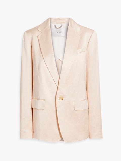 A.L.C. Linen-blend shantung blazer