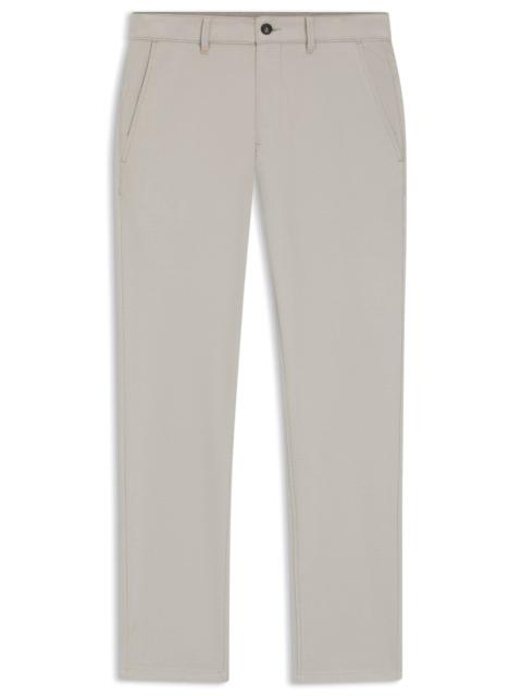 BOSS PATTERNED SLIM-FIT TROUSERS IN STRETCH FABRIC