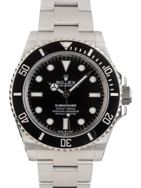 ROLEX Pre-owned Rolex Submariner Black No Date Dial 124060
