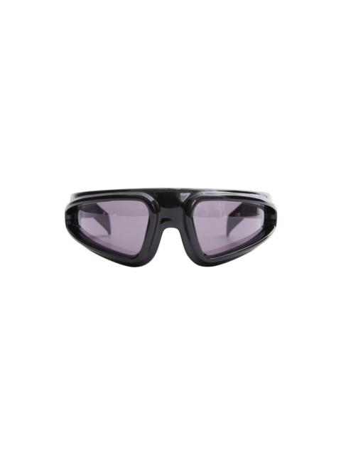 Rick Owens DRKSHDW SHINY RIDE SUNGLASSES (BLACK)