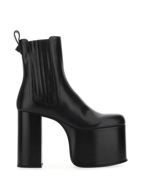 Valentino Valentino Garavani Women Black Leather Club Ankle Boots