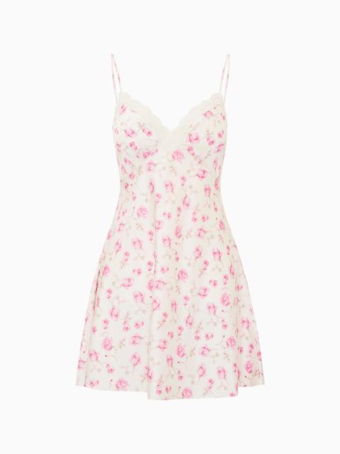 LoveShackFancy Lorinda Heirloom Print Mini Slip Dress