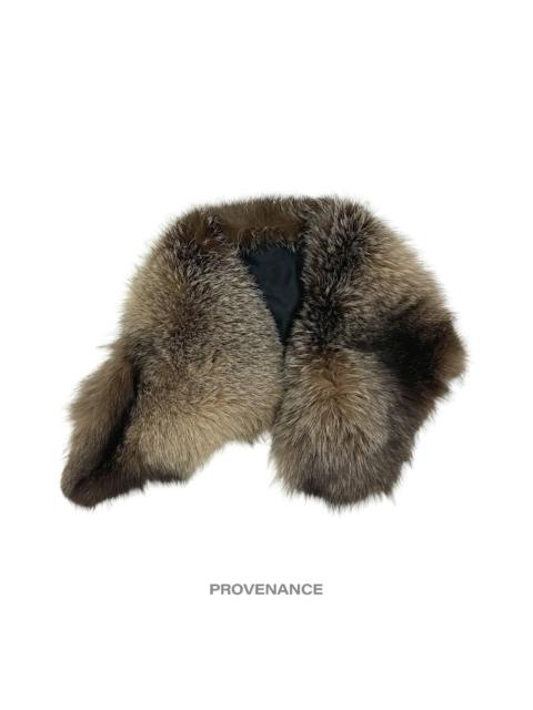 Givenchy Givenchy Fur Shawl Scarf - Fox Red Brown Black Large