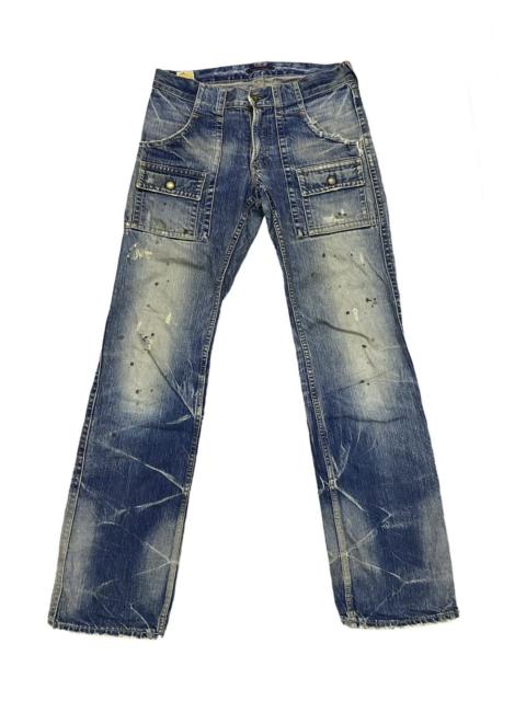 Blue Blue Japan BUSH PANTS DESIGN STRAIGHT TYPE DISTRESS STYLE BY BLUE WAY
