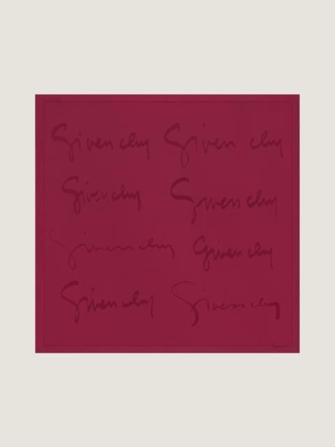 Givenchy SQUARE IN SILK JACQUARD WITH GIVENCHY SIGNATURE