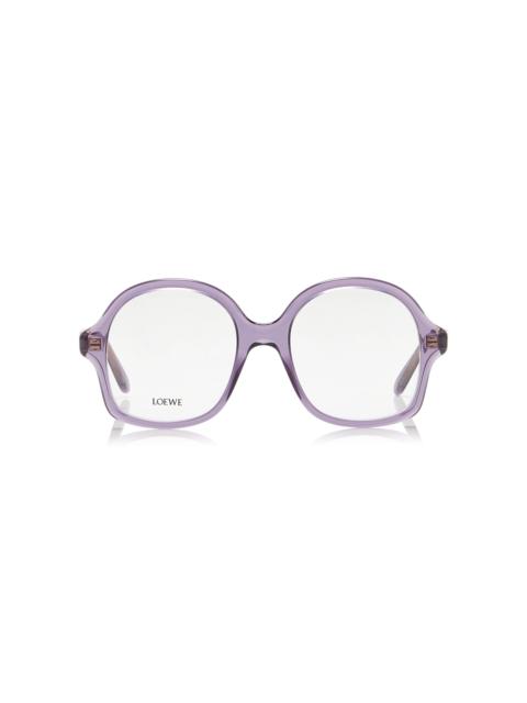 Loewe Oversized Round-Frame Acetate Glasses purple