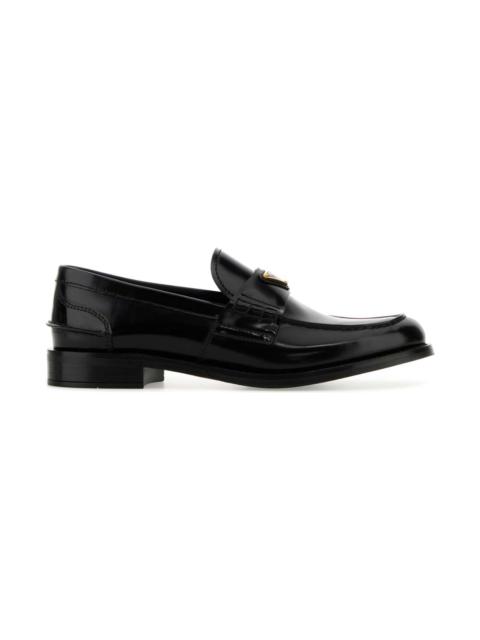 Prada Black Leather Loafers