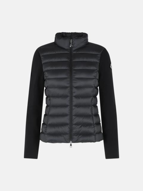 Moncler PADDED VIRGIN WOOL CARDIGAN WITH BLACK ZIP