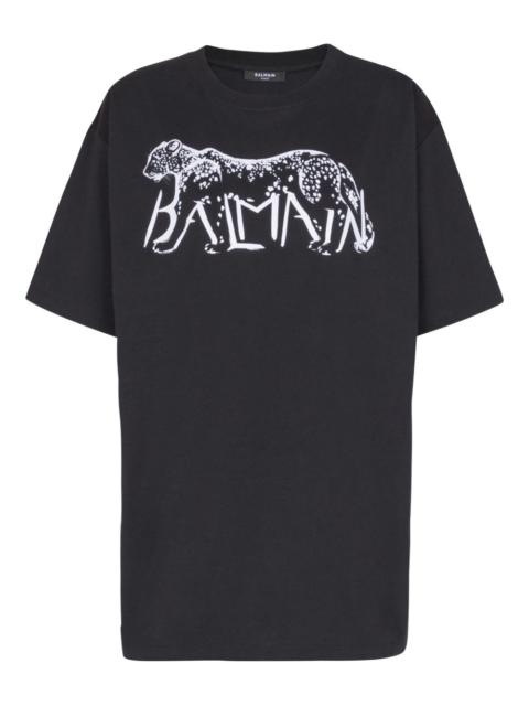 Balmain Balmain Women Leopard Print T-Shirt