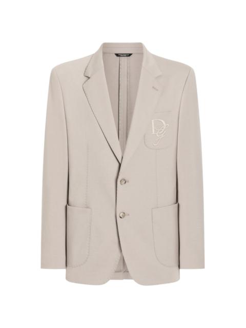 Dolce & Gabbana logo-embroidered blazer