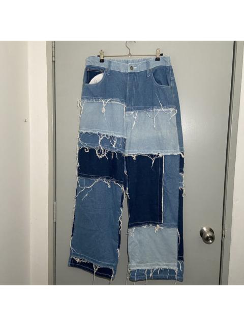 Other Designers If Six Was Nine - Jungle storm Hagi Patchwork Loose Jeans