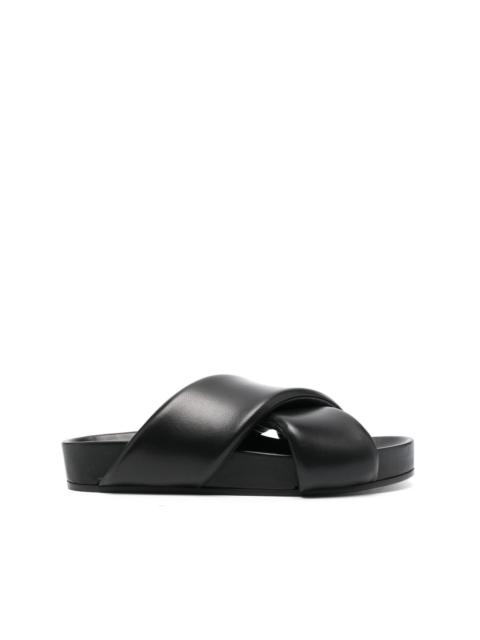 Jil Sander crossover-strap leather sandals