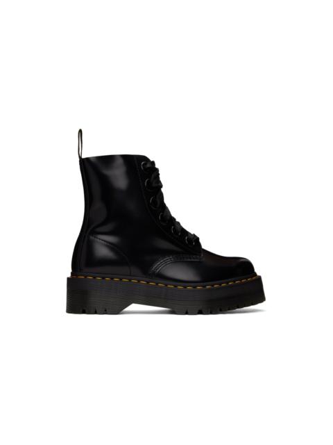 Black Molly Leather Platform Boots