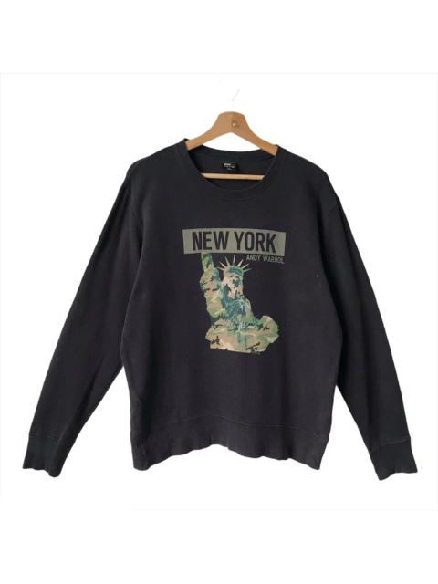 Other Designers Vintage - New York Andy Warholl Big Logo Crewneck Sweatshirt M