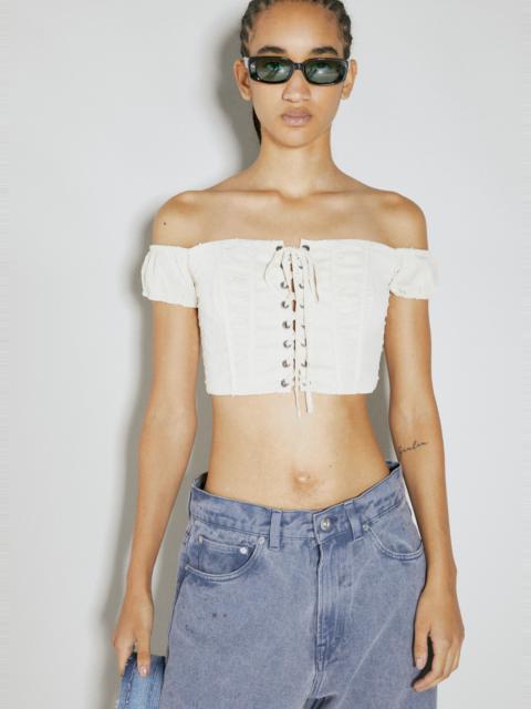 GUESS USA Lace Corset Crop Top