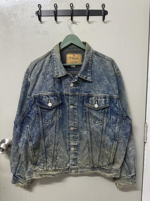 Other Designers Vintage EDWIN Distressed Denim Jacket