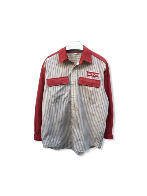 Other Designers Vintage - Vintage Eneos Motorsport Racing Button Uo Shirt