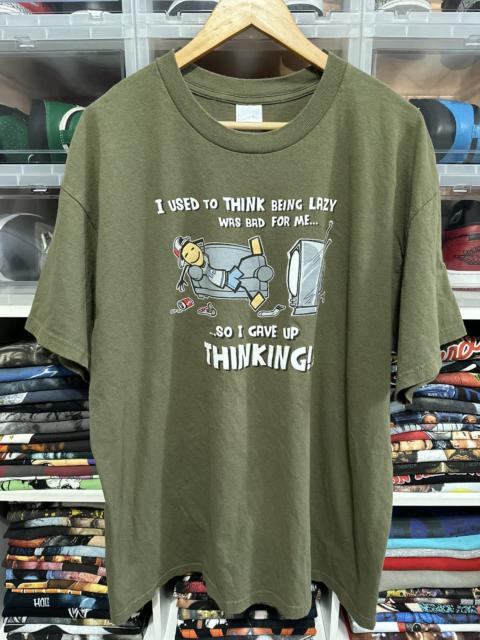 Other Designers Vintage Y2K I Gave Up Thinking Adult Humor Tee XL