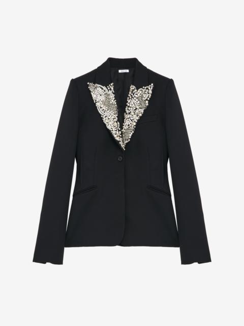 Alexander McQueen Chain Mail Embroidery Single-breasted Jacket