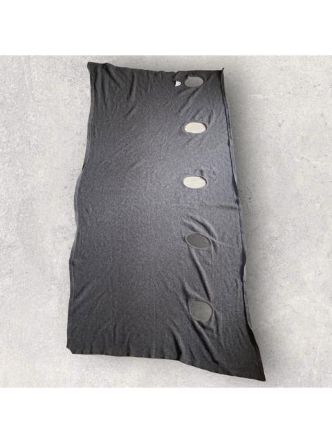Ann Demeulemeester Cut out Hole Merino Wool Oversize Scarf