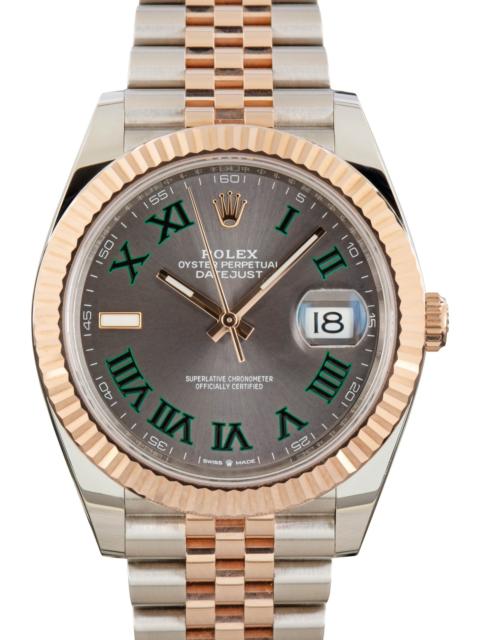 ROLEX Pre-owned Rolex Datejust 41 126331 Slate Wimbledon Dial