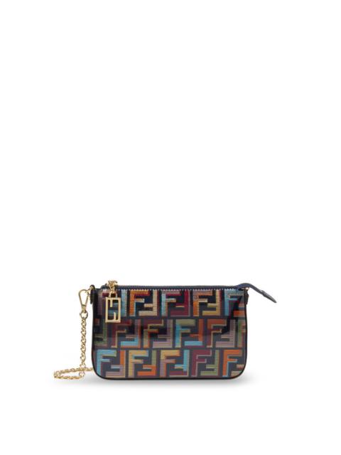 FENDI Fendi Baguette Ff Fabric Clutch Bag