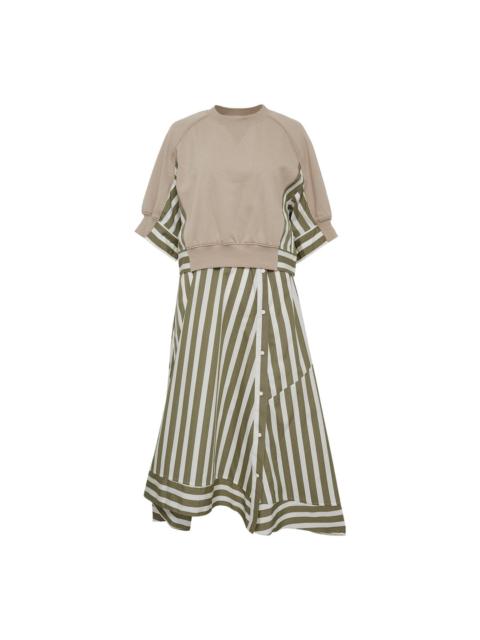 3.1 Phillip Lim 3/4 Sleeve Sweatshirt Combo Dress